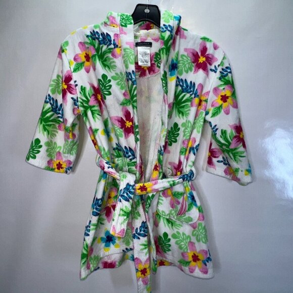Nautica Terry Cloth Robe Kids Tropical Summer Size M 7/8